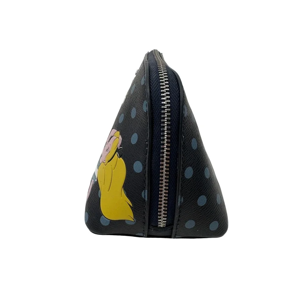 Kate Spade Disney Alice in Wonderland Cosmetic Makeup Case Blue Polka Dot
